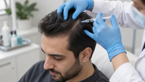 مزوتراپی پوست سر برای ریزش مو در محیط کلینیکی