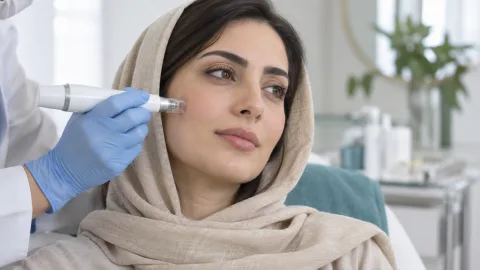میکرونیدلینگ صورت در محیط کلینیکی