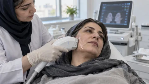 هایفوتراپی صورت با دستگاه در کلینیک