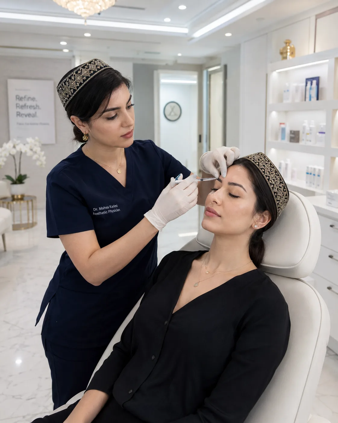 بوتاکس نچرال با مصپورت در مطب دکتر آنا محمدی