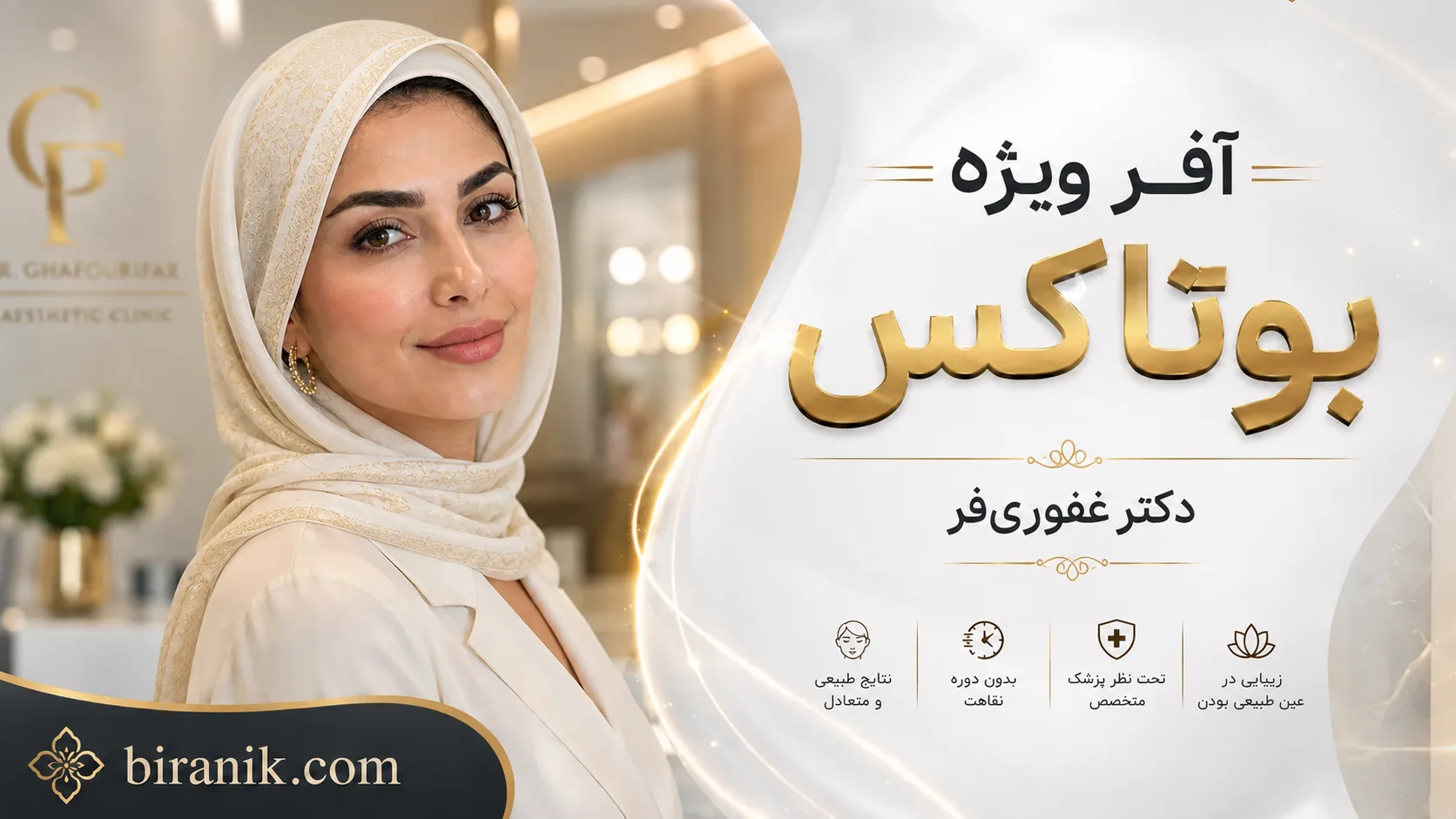 ریق بوتاکس صورت و کنترل تعریق در کلینیک دکتر حسن غفوری‌فر