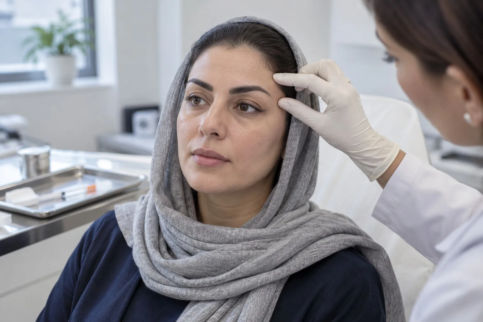 ارزیابی ناحیه شقیقه برای درمان میگرن در کلینیک